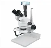 200mm WD Zoom Stereo LED PCB Weld Microscope w 5Mp Camera & Measuring Software