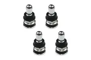 Street Pro Tyre Valve Short-Style Chrome Valve Stems Bolt-On Set of 4