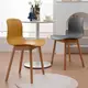 北歐設計師實木休閑椅ins現代簡約創意家用靠背坐墊塑料極簡餐椅