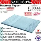 Giselle Memory Foam Mattress Topper Queen Bed Cool Gel 7-zone Bamboo Cover 5cm