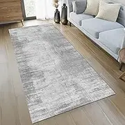 Modern Grey Hallway Runner Rug，Long Narrow Corridor Hall Entryway Runner Carpet，Non-Slip Rubber Backing Doormat Runner 60x350cm 70x600cm(2.3ft×13.1ft/70×400cm)