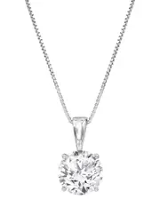 14K 1.50 ct. tw. Lab Grown Diamond Solitaire Pendant Necklace