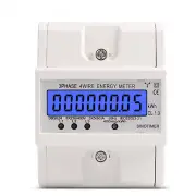 Dds024 3 Phase 4 Wire Energy Meter 380V Ac 50Hz Lcd Backlight Display Electronic Watt Power Consumption Energy Wattmeter