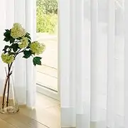 Madobijin Vguard Lace Antiviral Lace Curtain, Image Shielding, UV Protection, Lace, 2 Pieces + Adjuster Hooks, Plain, Width 39.4 x Length 58.3 inches (100 x 148 cm)