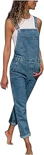 [Generic] Fashion Denim Jumpsuit for Women,Coveralls for Women Casual Stretch Adjustable Denim Bib Overalls Jeans Pants Jumpsuits Chic
