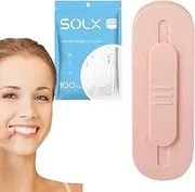 Travel Floss Picks Case - Automatic Floss Stick Box,Two-way Floss Holder Reusable, 110 Floss Picks For Home Travel, Cleaning Teeth