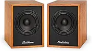 Electrohome Huntley Powered Bookshelf Speakers with Built-in Amplifier and 3" Drivers for Turntable, TV, PC and Wireless Music Streaming Featuring Bluetooth 5, RCA and Aux (EB10)