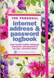 Peter Pauper Press The Personal Internet Address & Password Logbook Peony 336095
