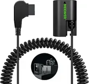 [NEEWER] D Tap to LP-E6NH Dummy Battery with Cable for V Mount Battery, Stable Continuous Power Supply for Canon EOS R5 C R6 R7 5D II III IV 6D II 7D II 60D 60Da 70D 80D 90D XC10 XC15 5DS R, VP-LPE6NH
