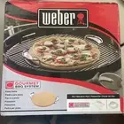 NIB! WEBER Gourmet BBQ System Pizza Stone + Carry Rack