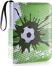 Soccer Card Binder, 4 Pocket Football Card Holder with 50 Removable Sleeves, Soccer Card Holder for Trading Cards Sports Card(COLOR:As shown)