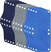12-Pack Washable Hard Hat Sweatband Liner: Reusable Snap Sweat Band Supplies New