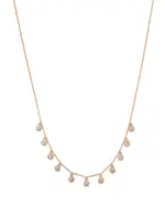 Moon & Meadow 14K Yellow Gold Lab Grown Diamond Dangle Collar Necklace, 16-18