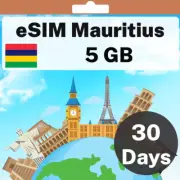 eSIM Mauritius - 5 GB - 30 Days - Travel eSIM | QR code activation
