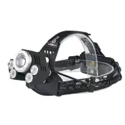 2408B 2500LM Dimmed Version Mechanical Zoom Headlamp For Camping Hunting Cycling 2x18650 Battery USB Interface SILVER COLOR