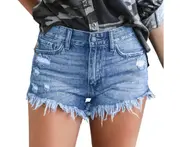 Womens Cut Off Denim Short Frayed Distressed Jean denim shorts women Hot Shorts Comfy Stretchy