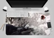 3D Thick Smoke 4 Texture Non-slip Office Desk Mouse Mat Big Keyboard Game