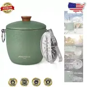 Vintage Double Wall Ice Bucket 2.5L with Lid & Tongs for Parties & Home Bars