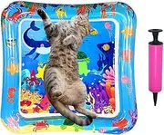 Water Mat for Babies - Water Pad for Cats | Cool Exercise Pad - Foldable Washable Interactive Sensory Mat for Animal Pet Puppy Water Play Indoor Outdoor Summer Tools and for Camping Outdoor,