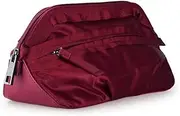 [ZLMHKZ] Makeup Bag Travel Large Cosmetic Bag Case Organizer Pouch with Mesh Bag Brush Holder Make Up Toiletry Bags for Women(Red)