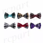 New men's pre-tied bowtie plaid & checkers polyester formal wedding red gray