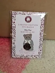 Charlie Bears Miss Hap Secret 2021 Enamel pin badge limited edition to 300 New