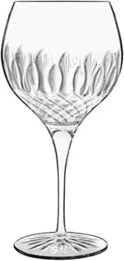 Luigi Bormioli Diamonte 22 oz, Set of 4 All Purpose Balloon Stem, 650ml, Clear