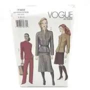 Vogue 7389 Slim Jacket Skirt and Pants Misses Size 8 12 Uncut Sewing Pattern