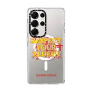 Galaxy S25 Ultra Clear Magnetic Case Respect Your Elders by Sundae School