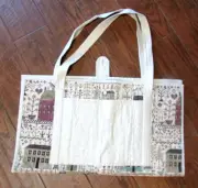 New Handmade Quilted Farmhouse Quaker Foldout Flat Portfolio Crafts Tote 26 x 15