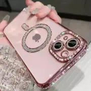 Diamond Glitter Shockproof Magsafe Case for iPhone 16 15 14 13 12 11 Pro Max +