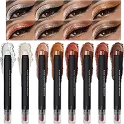Cream Eyeshadow | 8 Pieces Cream Eyeshadow Stick Set | Highlighter Shimmer Creamy Liner for Women Girls Beauty Holiday Makeup Use