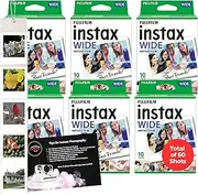 Clikoze Instant Camera Film Bundle with Fujifilm Wide Film x60 Shots, Wall Hanging Fujifilm Wide Photo Album and Instant Photography Tips Card
