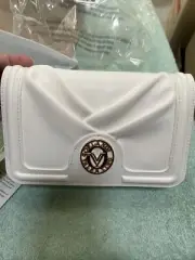 Valentino Orlandi White Cross Body Purse About 7 In X 5 In New With Tags