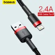 Baseus 2.4A Fast Charging USB Cable For iPhone 12 11 Pro Max XR X 8 Plus Cable