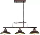 Kitchen Island Pendant Light 3-Light Industrial Ceiling Light Metal Shades F135