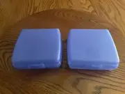Tupperware NEW Sandwich Keeper Clamshell Blue #3752