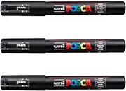 (BLACK) - POSCA PC-1M by Uni-Ball - Black [PACK OF 3]