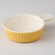 Yellow One-Handed Gratin [7.5 x 5.6 x 1.8 inches (19 x 14.2 x 4.5 cm), 16.2 fl oz (460 cc), 11.3 oz (338 g), Oven Wear, Hotel, Restaurant, Cafe, Western Tableware, Restaurant,