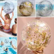Beach Ball Glitter Giant Jumbo Floating Pool Transparent Toy Beach Ball