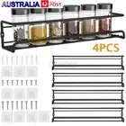 Spice Rack Wall Mount 4pack, Space-Saving Wall Spice Rack Organizer Seasonings