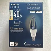 Cree Lighting Connected Max Smart Led Filament Globe 40W Bulb B11 Clear Glass