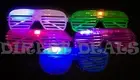 100 Light Up LED Shutter Glasses Glow Halloween Rave Costume Sun Glass Rockstar