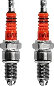 A7TJC D8TJC Spark Plug 3 Electrode Compatible with GY6 50cc 125cc 150cc 200cc Engine Motor Dirt Bike Moped Scooter ATV Go Kart(2pcs d8tjc)