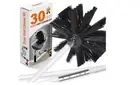 Dryer Vent Cleaner Kit Synthetic Lint Brush Head Attachment Duct Plastic 30 Feet