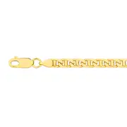 Solid 9ct Gold, 19cm Marine Bracelet