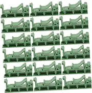 ELAYARD 20Pcs Din Rail Mounting Clips for Holders Circuit Board Adapters with Screws for Electronic Device Installation Din Rail