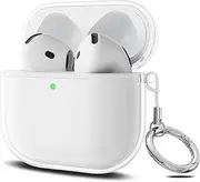 Leonids Case for Apple AirPods 4 Cover, Anti-Scratch TPU Clear Case with Key Chain for Apple Airpods 4(Not fit for Airpods 3rd/2nd/1th) (Clear)