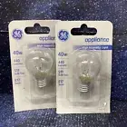 2 X 40 W GE S11 HIGH INTENSITY BULB 90401 E17 base microwave oven 40S11N