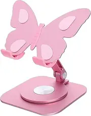 Angoily Adjustable Cell Phone Stand for Desktop: 360° Rotatable and Foldable Holder - Mobile Phone Rack for Home Office and Travel Use